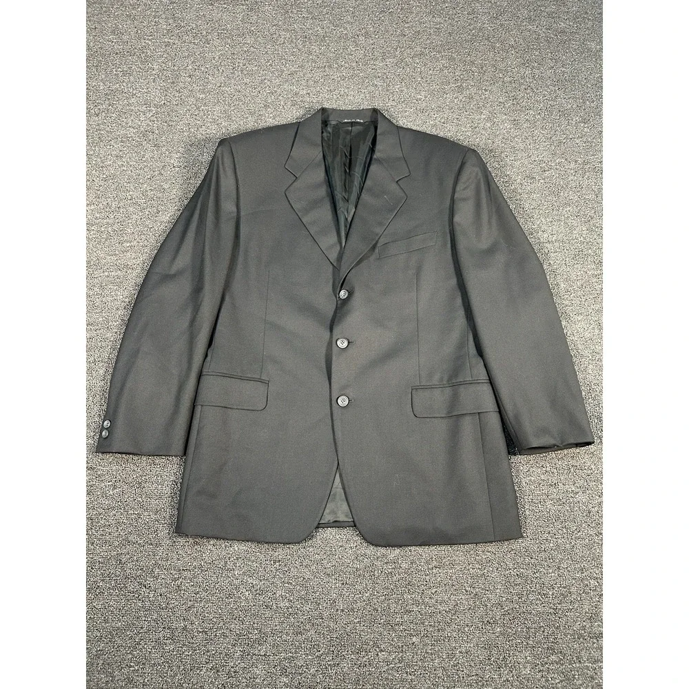 Canali Blazer Men's 40R Black Wool Italy Designer Proposta 3 Button Preppy Dress